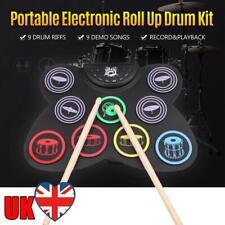 Midi Drum Kit 9 Pads Tabletop Drum Set Pedal Controller for Beginners Practicing