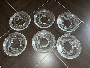 TOP! »6 Stück/ Set Kuchen- /Dessertteller Glas klar/neutral« ca. 15,0 cm Durchm. - Bild 1 von 3
