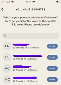 Clubhouse App Invite Invitation Code - iOS Only - Picture 1 of 1