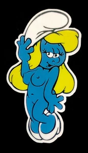 SEXY GIRL STICKER “SUPER HOT SMURFETTE” 2” X 3 1/2”  SEXY CUTE GLOSSY - Picture 1 of 1