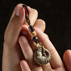 Vintage Brass Keychain Metal Tortoise Shell Leaf Carp Key Chain Delicate Pendant