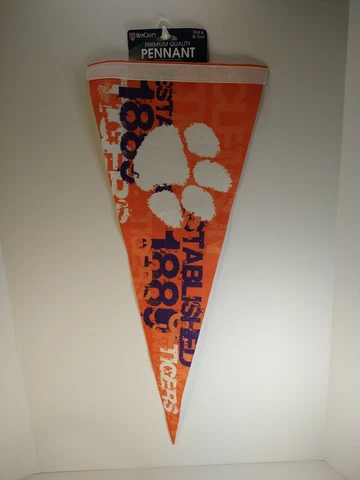 Clemson Tigers Premium Felt Pennant Roll it and Go WinCraft New with Tag Cover
