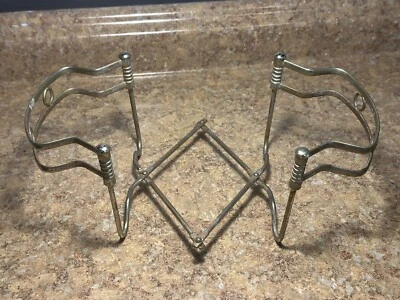 Vintage Silver Plated Expandable Trivet Casserole Cradle Midcentury - Image 1 of 4
