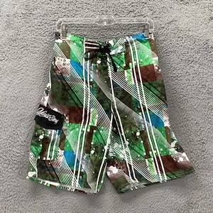 Maui & Sons Board Shorts Men Size Small Splatter Graphic Print Lined Swim Trunks - Picture 1 of 11