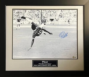 Pele autographed signed 16x20 framed photo Brazil NY Cosmos BAS World Cup - Picture 1 of 1
