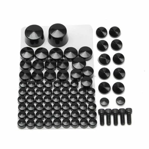 Bolt Toppers Cover Black Caps Fit For Harley Softail Twin Cam 2007-2013 - Picture 1 of 14