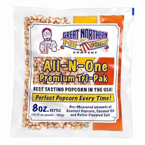 8oz Machine Popcorn Packets-All-in-One Movie Theater Style Popcorn - Picture 1 of 9