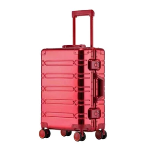 Trolley aus Aluminium Reisekoffer 67 cm Rot – Robuster Hartschalenkoffer Bowatex - Bild 1 von 5