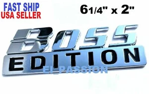 The BOSS EDITION Chrome Fit All Cars SUV logo CUSTOM EMBLEMS Fenders Deluxe Side - Bild 1 von 7