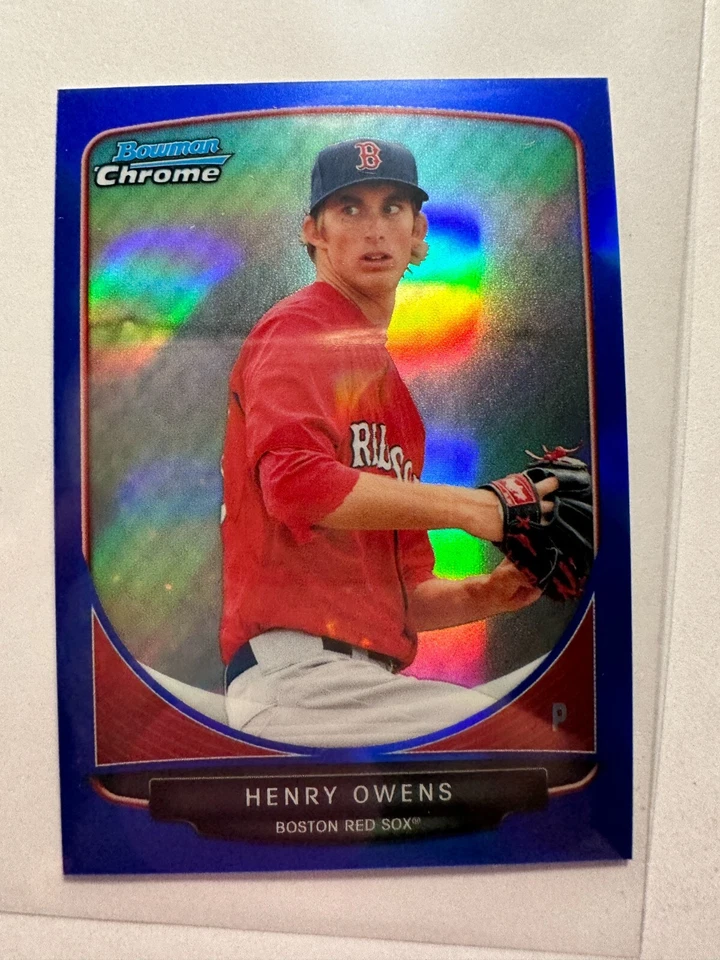 K53,502 - 2013 Bowman Chrome Mini Blue Refractors #60 Henry Owens #/99 - Image 1 of 1