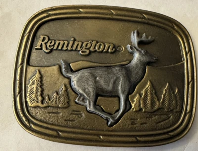 DE COLECCIÓN 1979 **REMINGTON** (CIERVO COLA BLANCA) HEBILLA DE CINTURÓN Foto 1 de 2