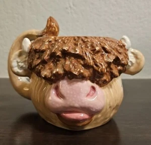 Highland Cow Mug Vtg Ceramic Cup Bowl - Picture 1 of 6