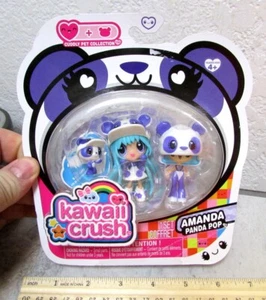 UNOPENED Kawaii Crush Amanda Panda Pop Viola Cuddly Pet Collection nuovo con scatola set carino - Foto 1 di 5