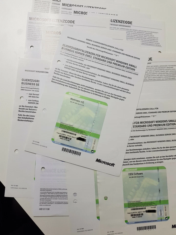 5 Microsoft Windows Small Business Server 2003, (Geräte) Device Cals, Deutsch - Bild 1 von 1