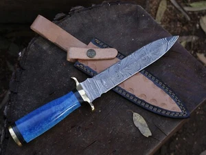 Unique Custom hand Forged Damascus steel Dagger Knife 12'Camping Knife W/Sheath - Picture 1 of 20