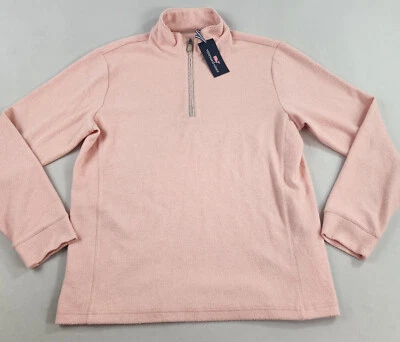 Vineyard Vines Suéter Adulto M Mediano Rosa Flor Agua Calma 1/4 Cremallera $198 Para Hombre Foto 1 de 4