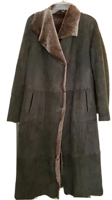 IT🇮🇹 Abrigo largo completo suave ligero reversible de piel de oveja genuina Wm’s It 48/US 14 Foto 1 de 4