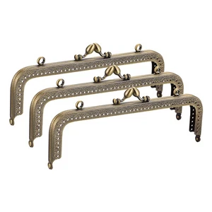 3Stk Metall Geldbeutel Rahmen - 8,07" Kussverschluss Spange Rahmen Bronze - Bild 1 von 6