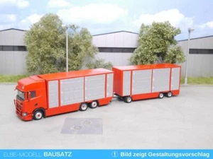 1:87 EM164 Bausatz Viehtransporter Hängerzug Aufbauten für Umbau Eigenbau - Bild 1 von 7
