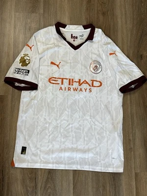 Puma Manchester City Erling Haaland Jersey Away Football Shirt 2023 2024 Sz XL - Image 1 of 4