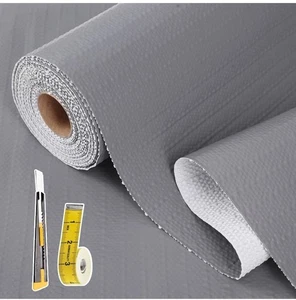 Drawer Liners Drawer Organisers Kitchen Cupboard Liner 60x600cm Grey RRP £27.99 - Picture 1 of 8