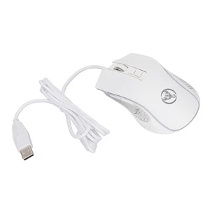 White Mechanical Mouse Colorful Shine Adjustable 3600dpi RGB Ergonomic Wire SLK - Picture 1 of 12