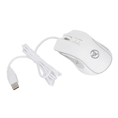 White Mechanical Mouse Colorful Shine Adjustable 3600dpi RGB Ergonomic Wire SLK - Image 1 of 4