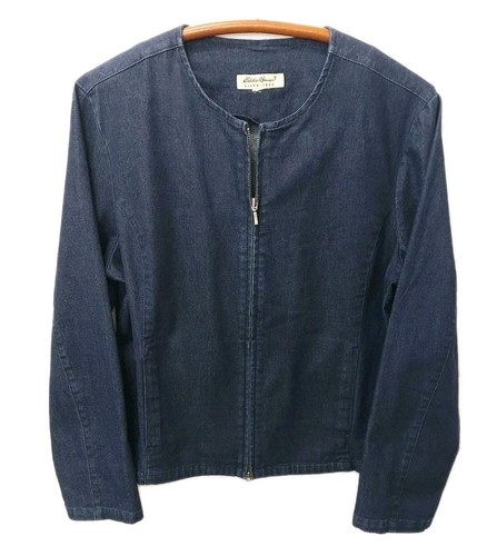 VETEMENTS Giacca denim donna tg. L (Eddie Bauer) full zip blu