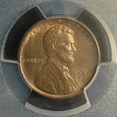 1909-S VDB Lincoln Wheat Cent Penny San Francisco US Mint American Coin - MS BU