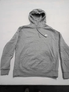 HERREN NIKE SPORTSWEAR CLUB FLEECE PULLOVER HOODIE SWEATSHIRT! IN GRAU WEISS! - Bild 1 von 6