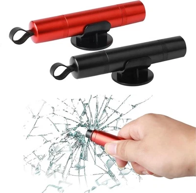 GEBRANDMARKT Safe Pro X Auto - Gurtschneider Notfallhammer 2 Stück - 2 in 1 Notfallhammer Aut