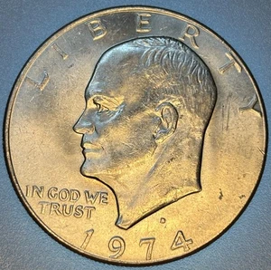 1974 D Eisenhower Ike Dollar Münze Ungraded X4 - Bild 1 von 4