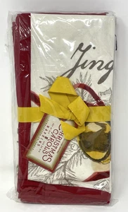 Williams & Sonoma Christmas Carols Set of 6 Dinner Napkins 20"x20" - New - Picture 1 of 6