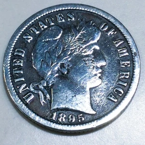 1895-O Barber Dime bellissima moneta di alta qualità rara data - Foto 1 di 2