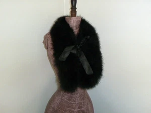 Freche Vintage Feder Boa Stola 1920 30er Jahre schwarz Flapper Halstuch antik - Bild 1 von 6