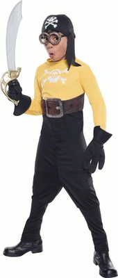 MINIONS Disfraz Halloween PIRATA Talla Pequeña 4-6 NUEVO Máscara Traje Cinturón Amarillo Nuevo con Etiquetas Foto 1 de 2