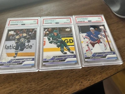 2023 UD Young Guns PSA 9 3 Card Garand 722 Thrun 236 McKown 231 - Image 1 of 2