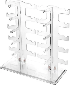2-Tier Clear Acrylic Sunglasses Rack Holder Eyeglasses Display Stand - Picture 1 of 7