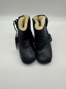Frye Company Lamb Fur Lined Black Bootie Size Youth 2 Infant - Picture 1 of 11