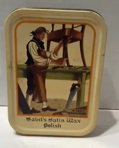 Muebles de cera satinada vintage lata Saint's esmalte lavanda 5 OZ lata - Imagen 1 de 8