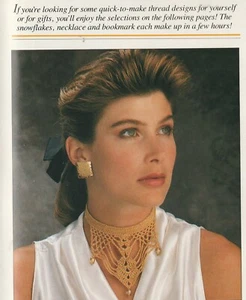 Crocheted Necklace - Metallic Knit-Cro-Sheen - Crochet Pattern ONLY - Picture 1 of 3