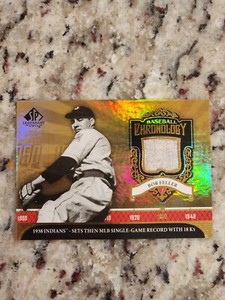 2006 SP Legendary Cuts Baseball Chronology Materials Bob Feller #BC-BF HOF