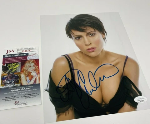 Alyssa Milano 8x10 sexy photo signed autograph with JSA COA. - charmed Cover