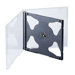 50 Pack Maxtek 10.4 mm Standard Double 2 Discs Capacity CD Jewel Case Black Tray - Imagen 1 de 6