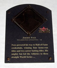 2002 Fleer Fall Classics HOF Plaque 10 Jimmie Foxx (#/1951)  A's $.99 Shipping!