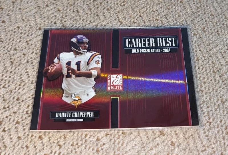 2005 DAUNTE CULPEPPER DONRUSS ELITE CAREER BEST INSERT /1000 (VIKINGS) - Image 1 of 1
