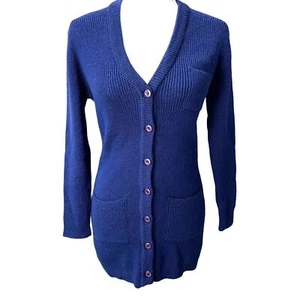 Vintage Breckridge 100% Wool Longline Knit Sweater Small - Picture 1 of 12