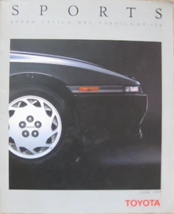Toyota Sports brochure SUPRA, CELICA, MR2 CORROLA GT -i16 in VGC June 1989 - Picture 1 of 4