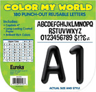 Eureka 845306 Alphabet And Numbers Bulletin Board 180 Pieces, Solid Black 