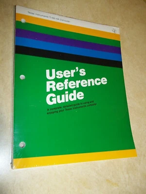 New TI-99/4A TI99 HOME COMPUTER Console USER'S REFERENCE GUIDE MANUAL Book - Image 1 of 2